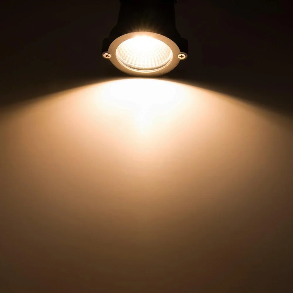 چراغ محوطه بیرونی 4 عددی 7 وات COB LED، نورافکن برای باغ، چمن، دیوار، حیاط، مسیر با پایه میخ دار، 240 ولت، (سفید گرم)، ضد آب IP65