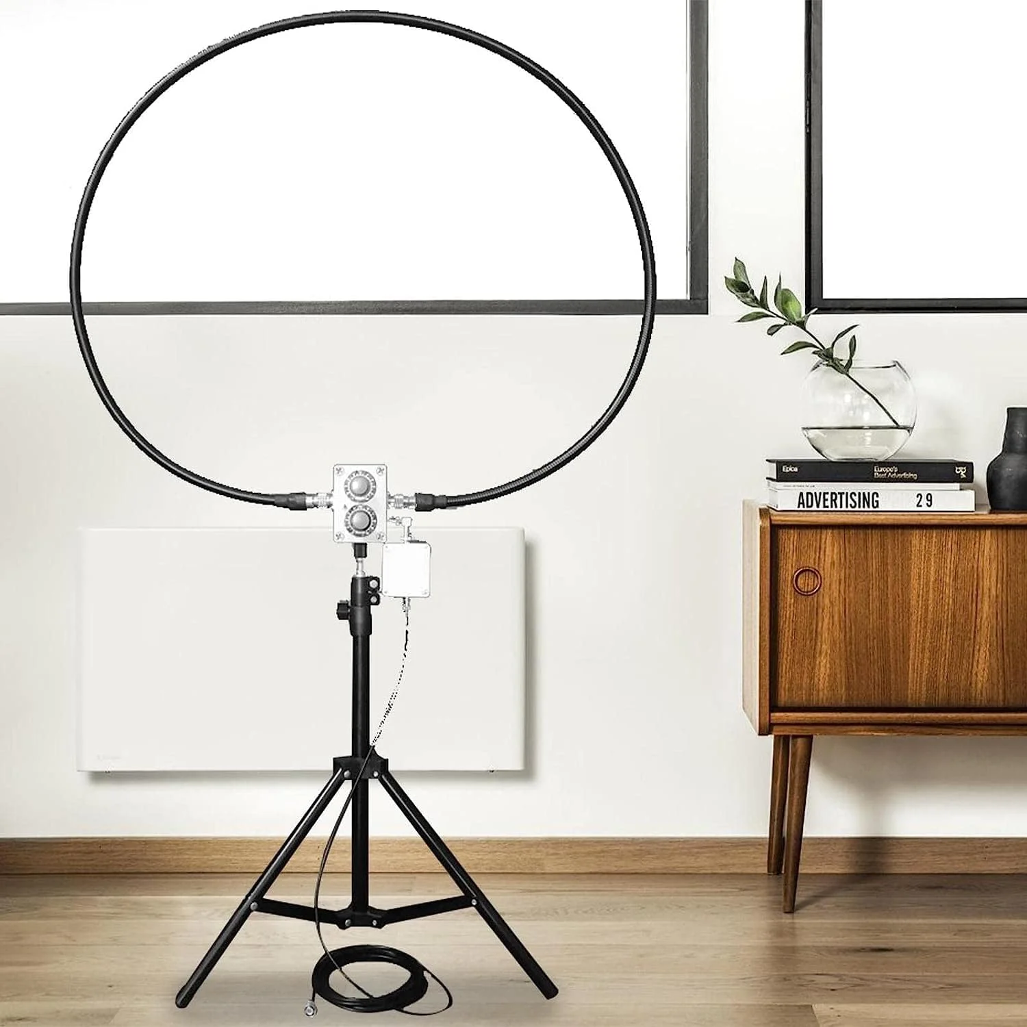 آنتن لوپ مغناطیسی HF رادیویی QRP | آنتن لوپ کوچک رادیویی کوتاه 20 واتی 5-30 مگاهرتز 76-108 مگاهرتز 110-150 مگاهرتز، آنتن لوپ QRP 20 واتی آنتن رادیویی کوتاه تمام باند