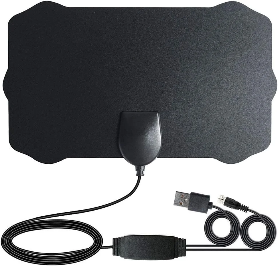 آنتن تلویزیون دیجیتال داخلی LOOKPET HDTV، تقویت شده با برد 60 مایل، تقویت کننده هوشمند سیگنال برای کانال های تلویزیونی رایگان 4K 1080P