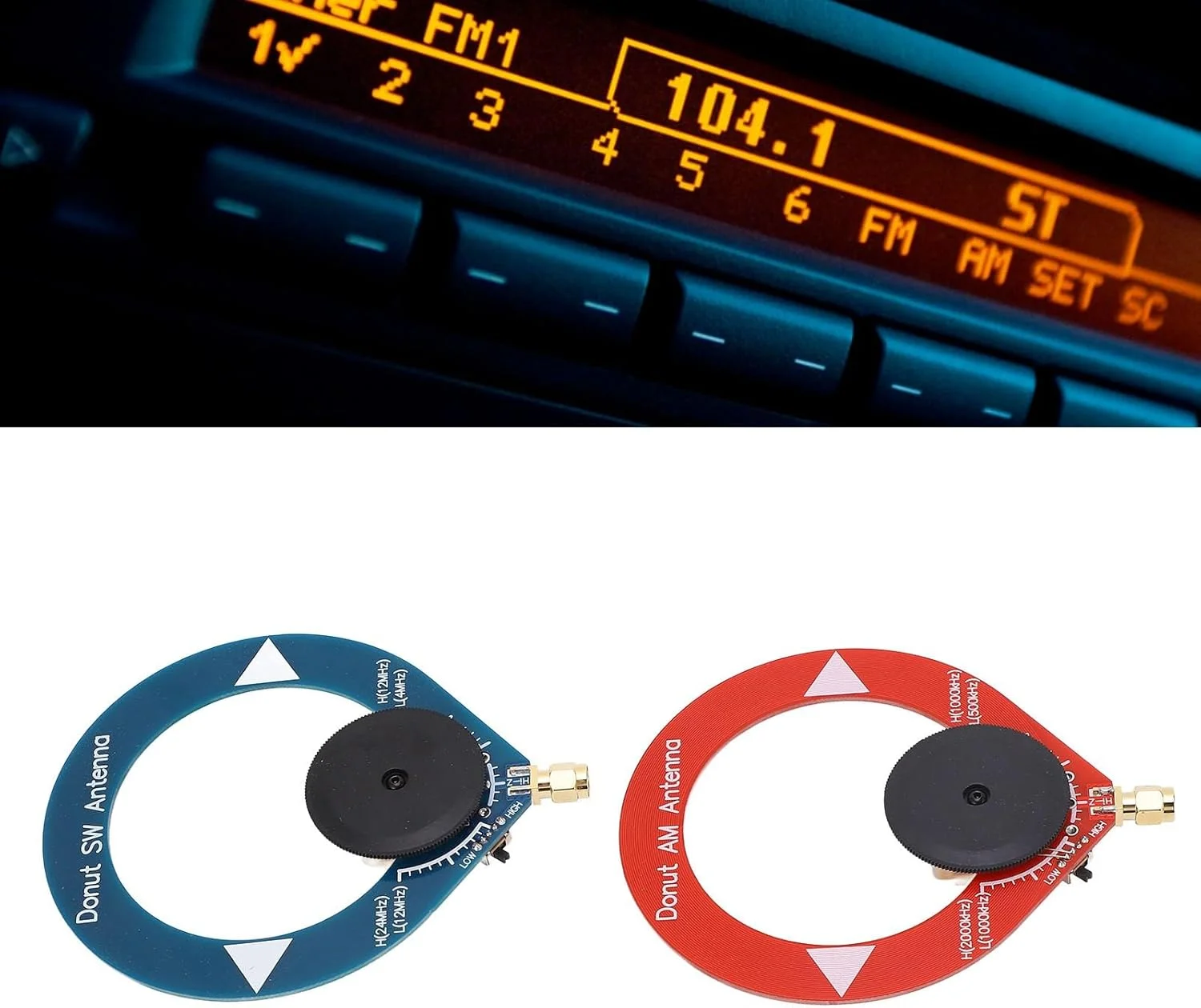 آنتن دونات AM MW SW Luqeeg، آنتن حلقه ای مینی قابل حمل برای رادیو موج کوتاه، استفاده آسان، جایگزین ایده آل، مناسب برای همه رادیوها