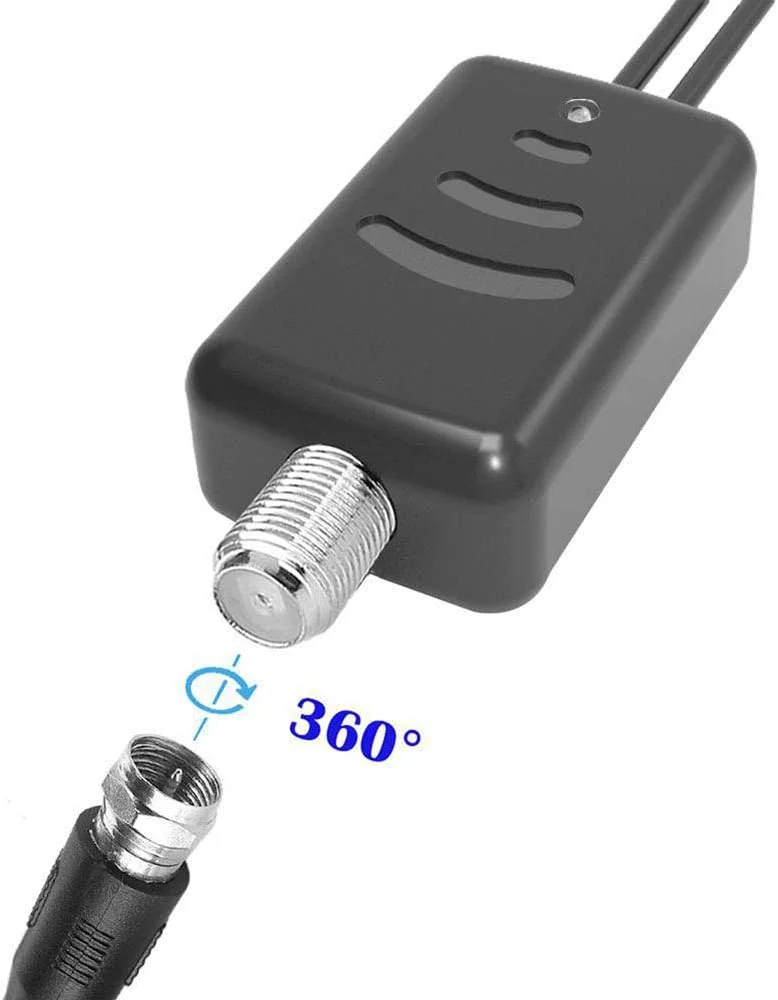 آنتن تلویزیون دیجیتال HD تقویت شده LOOKPET با برد طولانی 80 مایل - پشتیبانی از 4K 1080p و تمام تلویزیون های قدیمی تر، تقویت کننده سیگنال HDTV قدرتمند داخلی