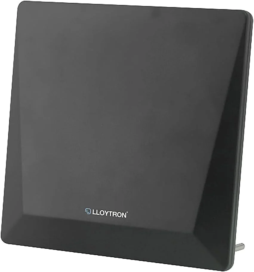 آنتن تلویزیون داخلی پنلی فعال LLOYTRON با سازگاری دیجیتال Freeview / فیلتر LTE 4G داخلی / تقویت کننده قدرتمند / بهره 50dB / محدوده فرکانس برتر / آداپتور شامل - A3103BK - مشکی