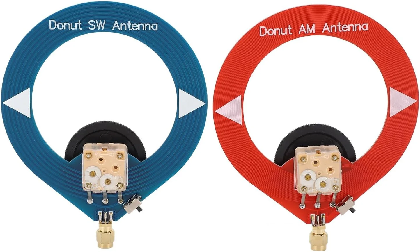 آنتن دوناتی AM MW SW مدل Luqeeg، 2 عددی، آنتن حلقه ای کوچک قابل حمل برای رادیو موج کوتاه، استفاده آسان، جایگزین ایده آل، مناسب برای همه رادیوها