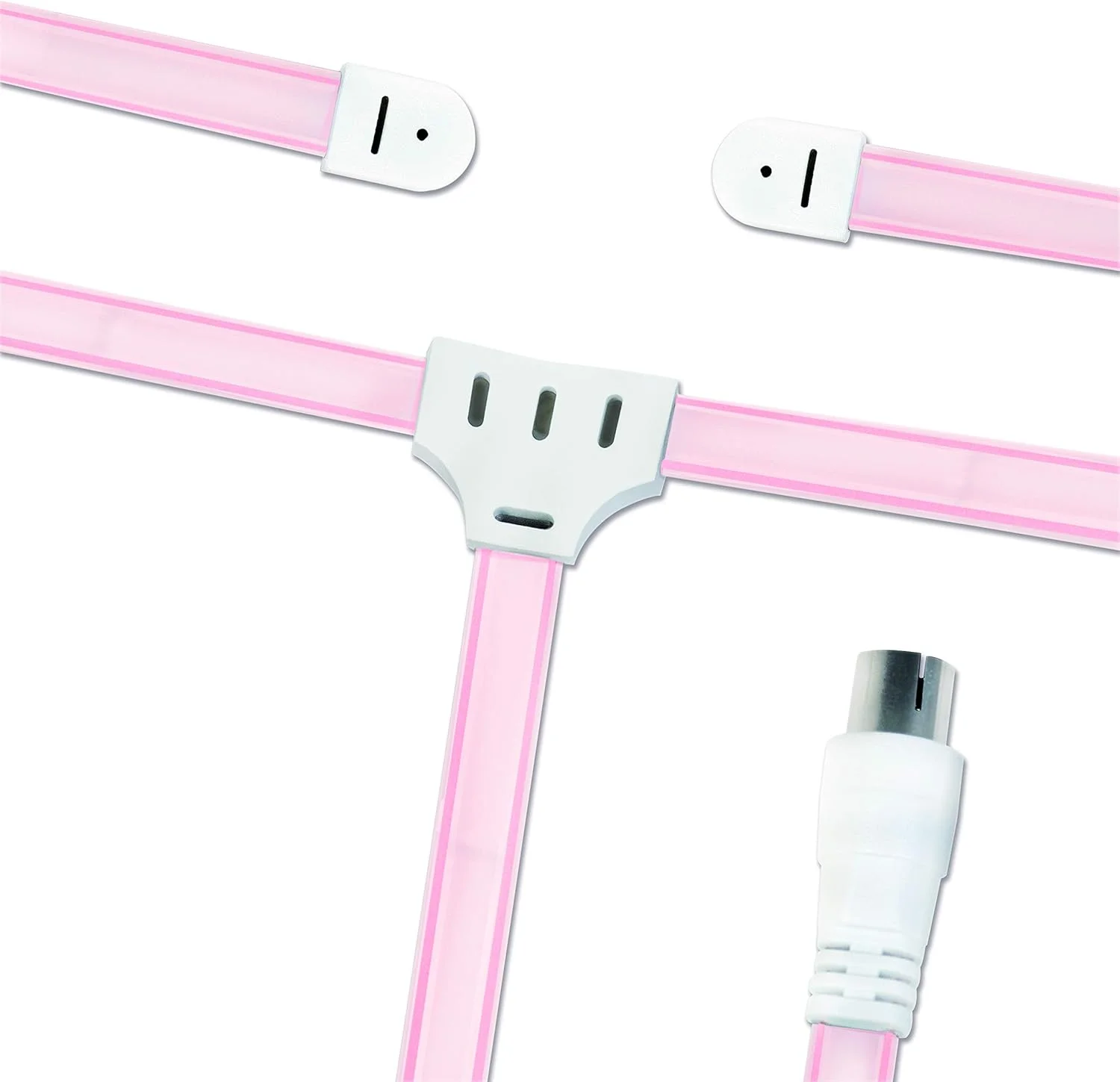 LogiLink CA1000 FM Radio Dipole Antenna for Optimal Indoor Reception (FM/AM/VHF) with Coaxial Connection (IEC Coax Socket) for Stereo Systems, TVs, etc.