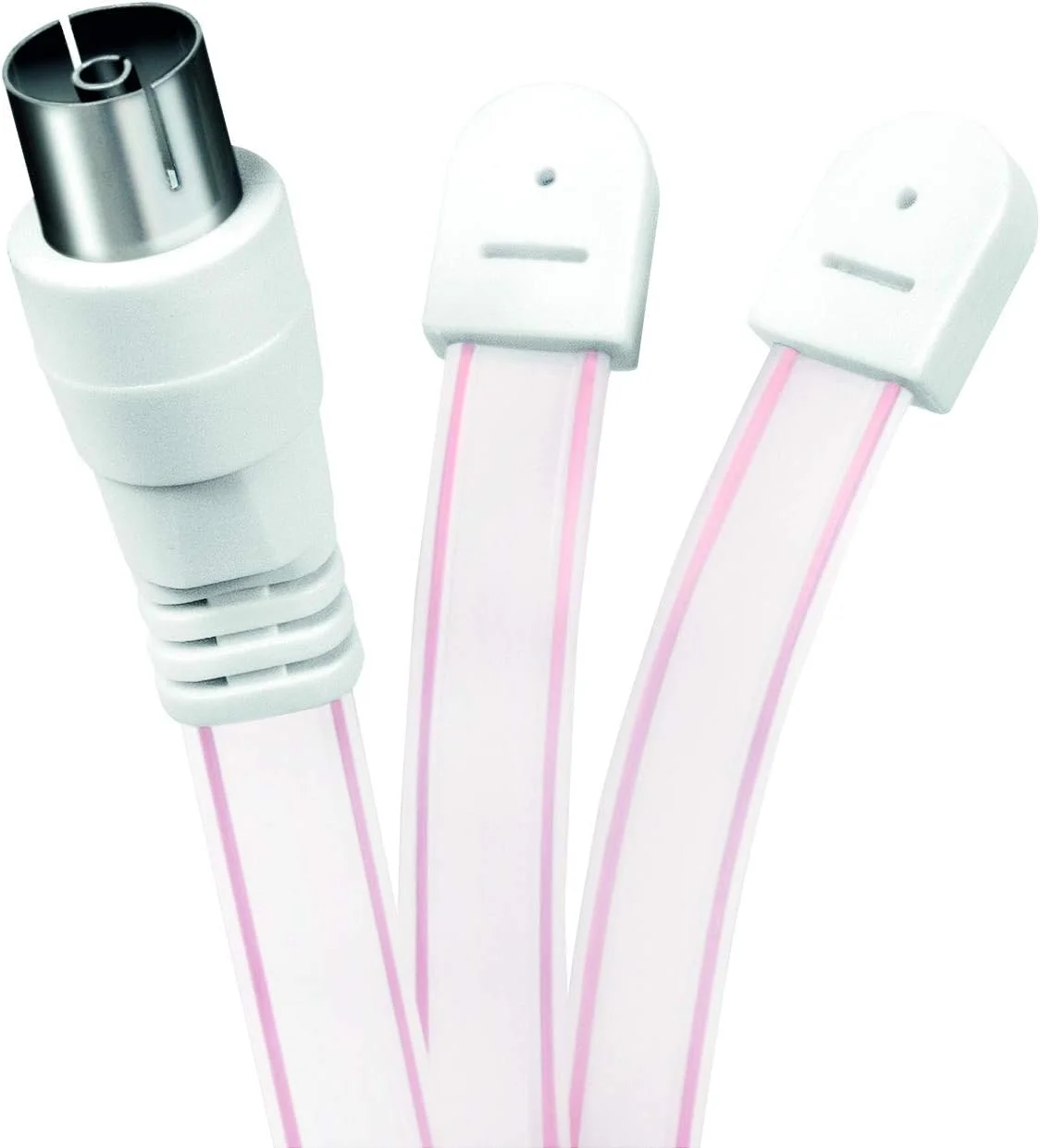 LogiLink CA1000 FM Radio Dipole Antenna for Optimal Indoor Reception (FM/AM/VHF) with Coaxial Connection (IEC Coax Socket) for Stereo Systems, TVs, etc.