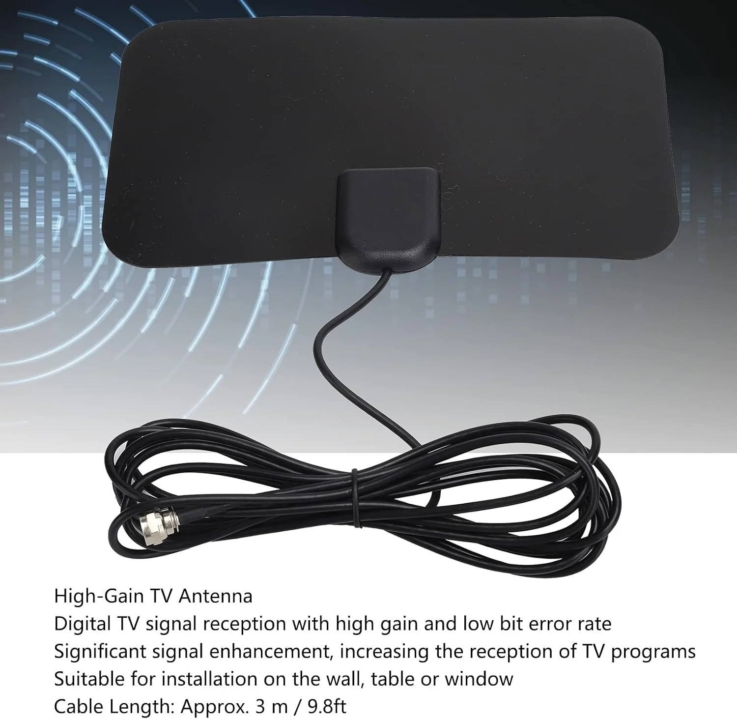 آنتن تلویزیون Leapiture، گیرنده سیگنال آنتن دیجیتال با بهره بالا برای آنتن HD داخلی برای خانه، دفتر کار، کنترلر گیرنده سوئیچ، گیرنده های ماهواره ای، 170-240 مگاهرتز 470-860 مگاهرتز