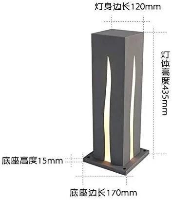 چراغ چمنی LED باغی ضد آب IP44، آلومینیومی ضد زنگ، مدرن، چراغ ستونی، فانوس ستونی حیاط، مسیر پاسیو، روشنایی محوطه سازی LED کم مصرف