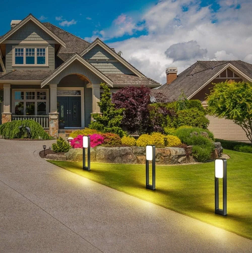چراغ چمنی LED فضای باز، مدرن، ضد آب، چراغ ستونی باغ، ضد باران، ضد زنگ، آلومینیومی، ویلایی بیرونی، چراغ ستونی حیاط، روشنایی محوطه سازی مسیر بیرونی