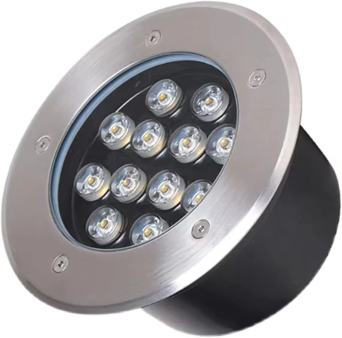 چراغ های LED دفنی، چراغ محوطه بیرونی ضد آب IP66 ولتاژ پایین AC12/24V نورافکن گرد برای مسیر، راهرو، پاسیو، حیاط، نورپردازی منظره (سبز 18 وات)