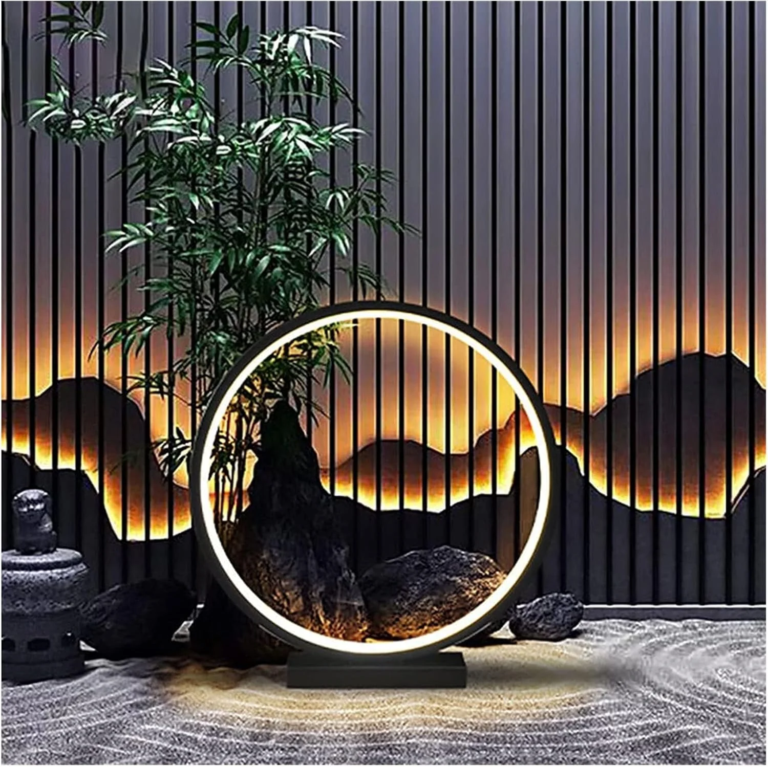 چراغ حیاطی LED ستونی دایره ای مناسب فضای باز، چراغ های بیرونی، چراغ چمن باغ، چراغ محوطه سازی، چراغ راهرو و پایه ای برای حیاط، ضد باران و مناسب محصولات روشنایی فضای باز