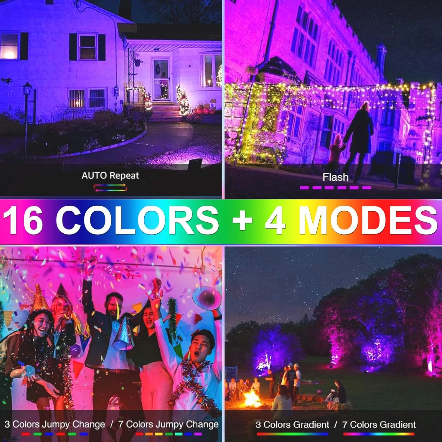 دو بسته چراغ سیل‌آسا 100 وات RGB، چراغ سیل‌آسا تغییر رنگ RGB، چراغ سیل‌آسا هوشمند RGB با ریموت کنترل، برای نورپردازی صحنه، جشن تولد، پوستر، دیسکو، KTV، مهمانی، باشگاه، عروسی