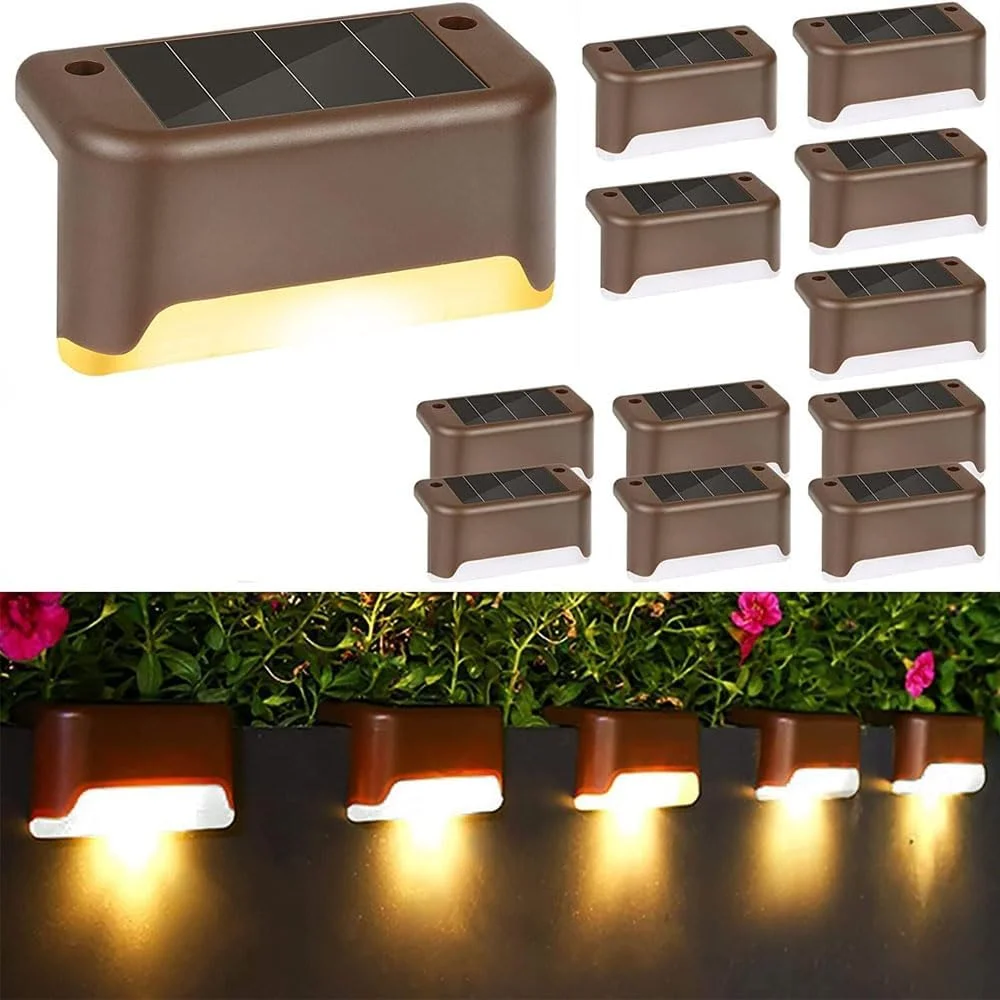 چراغ های خورشیدی باغ AMERTEER مناسب فضای باز | چراغ های مسیر خورشیدی LED برای حیاط، حصار، عرشه، پاسیو | نورپردازی منظره ضد آب | صرفه جویی در انرژی، روشن/خاموش خودکار، نصب آسان، ماندگاری طولانی، مجموعه 12 عددی