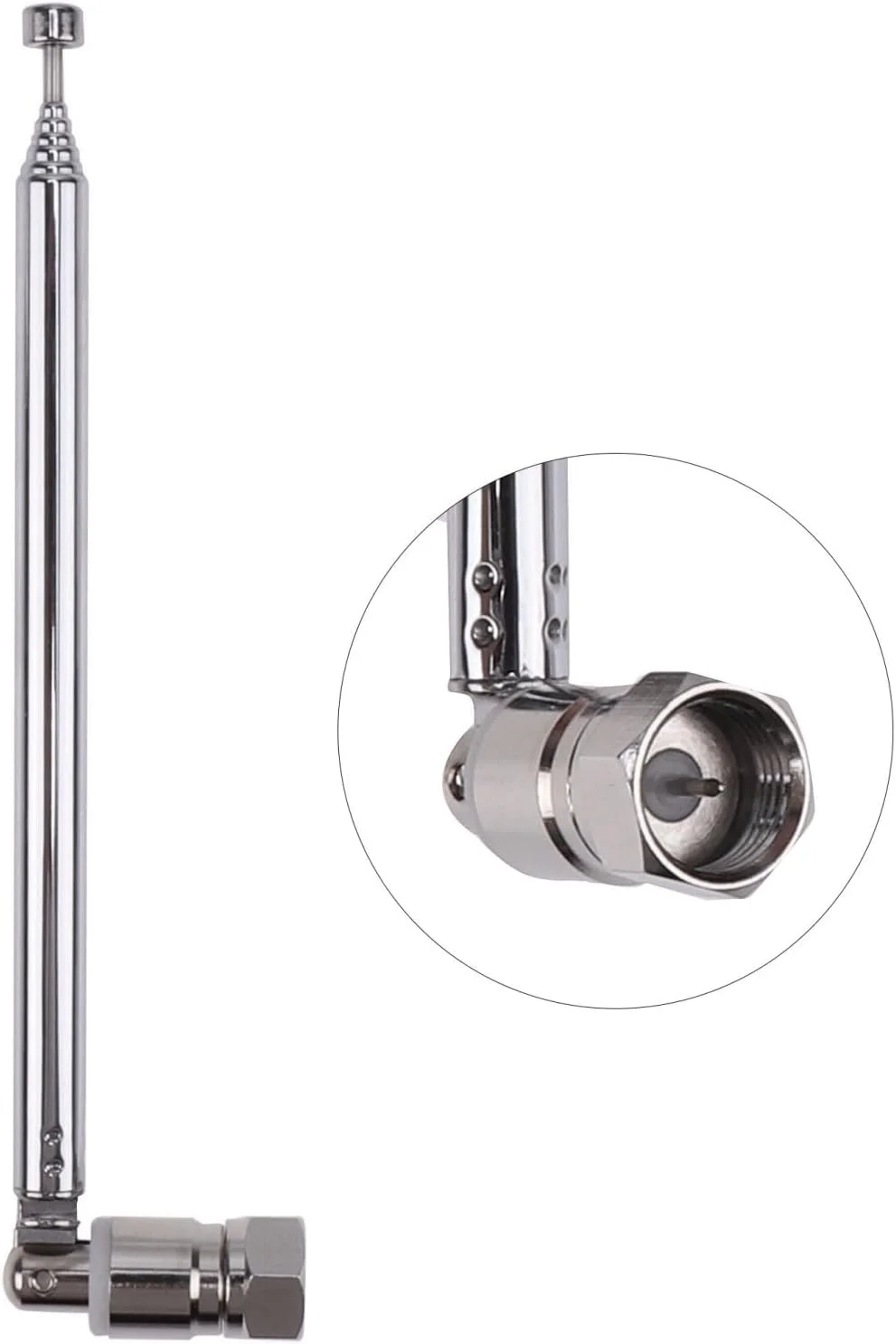 آنتن تلسکوپی JZK برای رادیو FM Dab با کانکتور BNC و آداپتور نوع F نر، جایگزین آنتن داخلی رادیو Dab برای رادیو خانگی HIFI استریو گیرنده AV اسکنر رادیویی