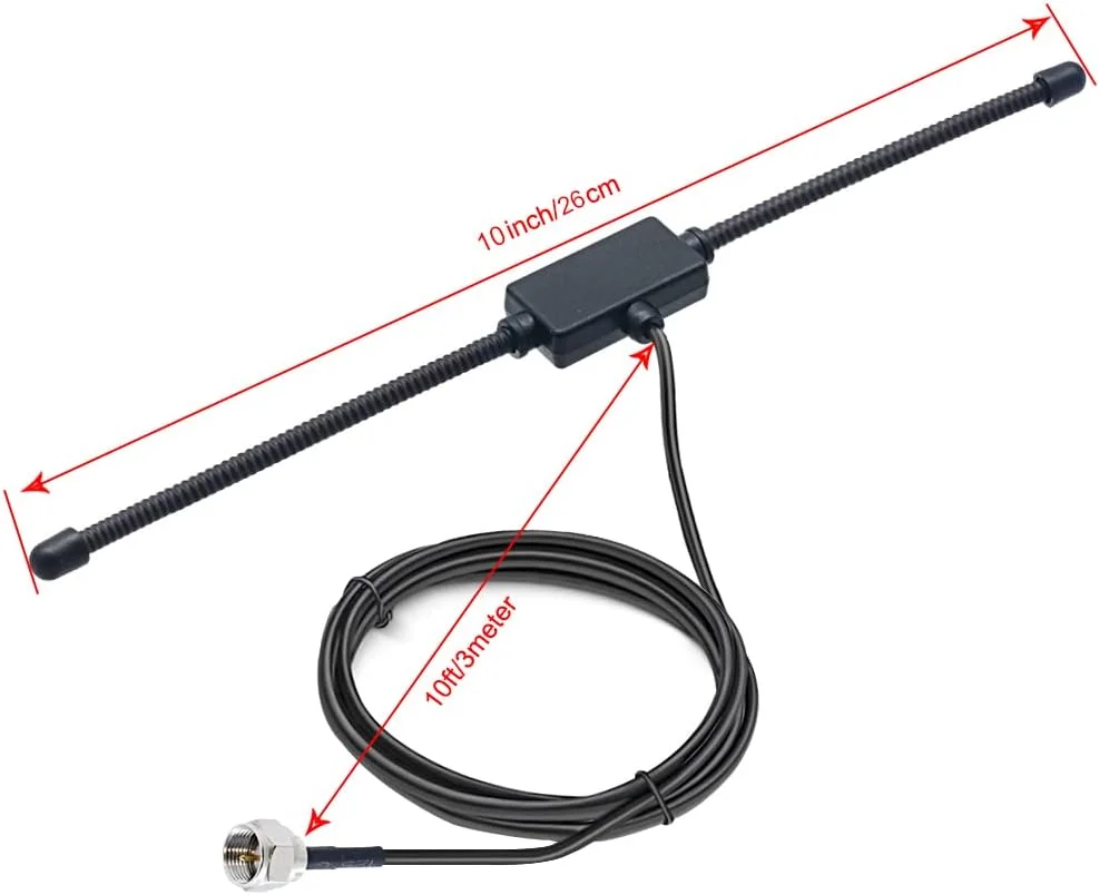 آنتن FM مدل JSZAAHZ برای گیرنده استریو داخلی، آنتن رادیویی FM ارتقا یافته با 4 نوع آداپتور برای گیرنده استریو خانگی Bose Wave Radio Sony Yamaha، آنتن استریو FM 75 اهم برای گیرنده مناطق روستایی
