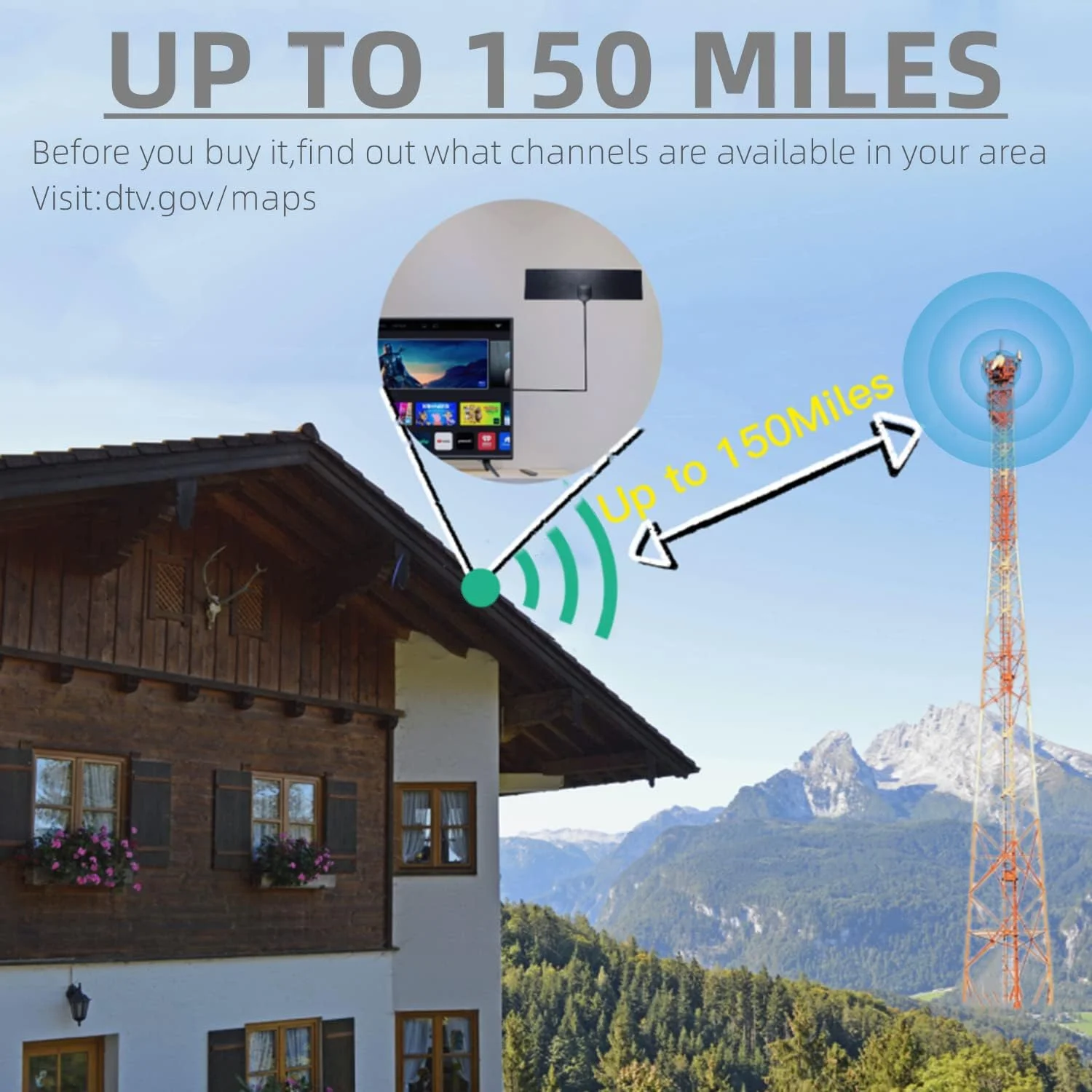 آنتن تلویزیون برای تلویزیون هوشمند - HDTV تقویت شده. سازگار با پرینترهای Officejet 6500 6000 7000 7500 6500A 7500A. بسته 4 عددی (مشکی، فیروزه ای، سرخابی، زرد)