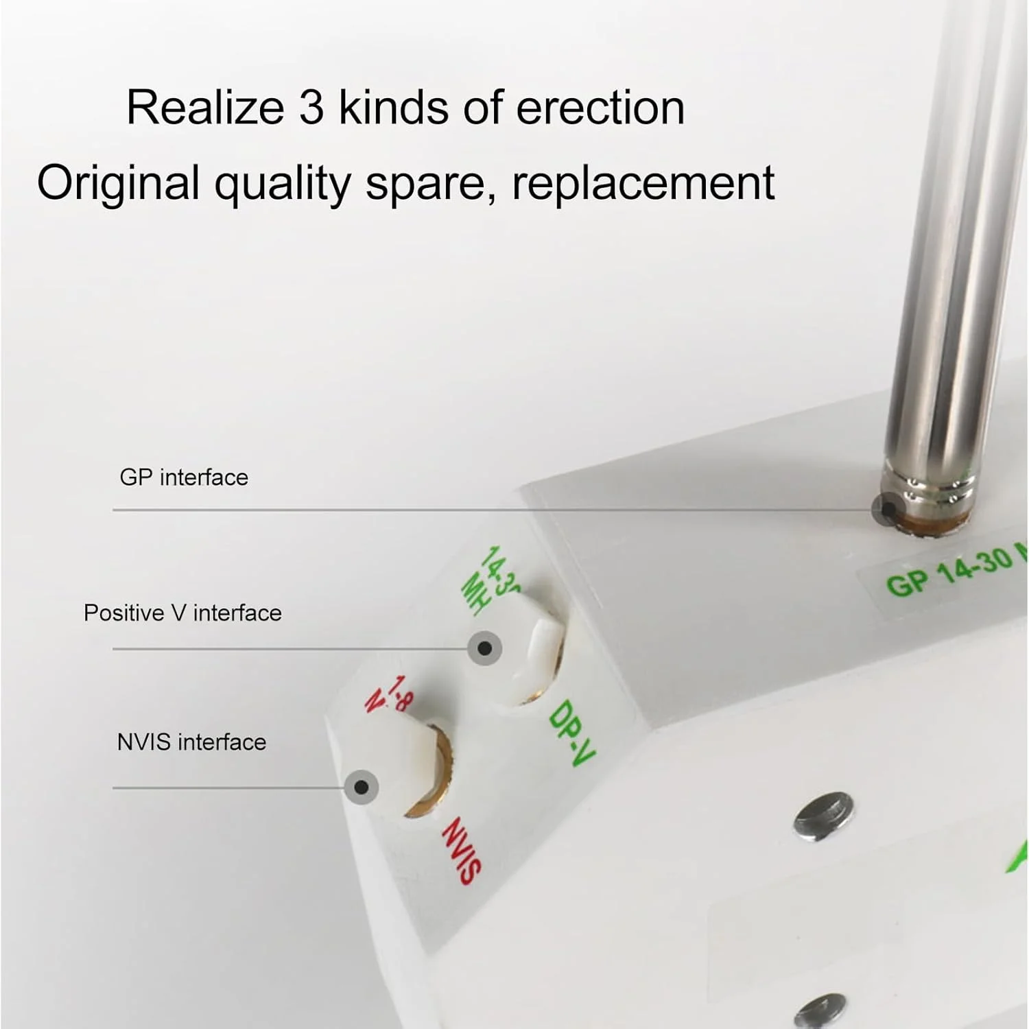 آنتن میله ای، آنتن تلسکوپی 14 قسمتی چند منظوره با رابط M10 مقاوم در برابر خوردگی