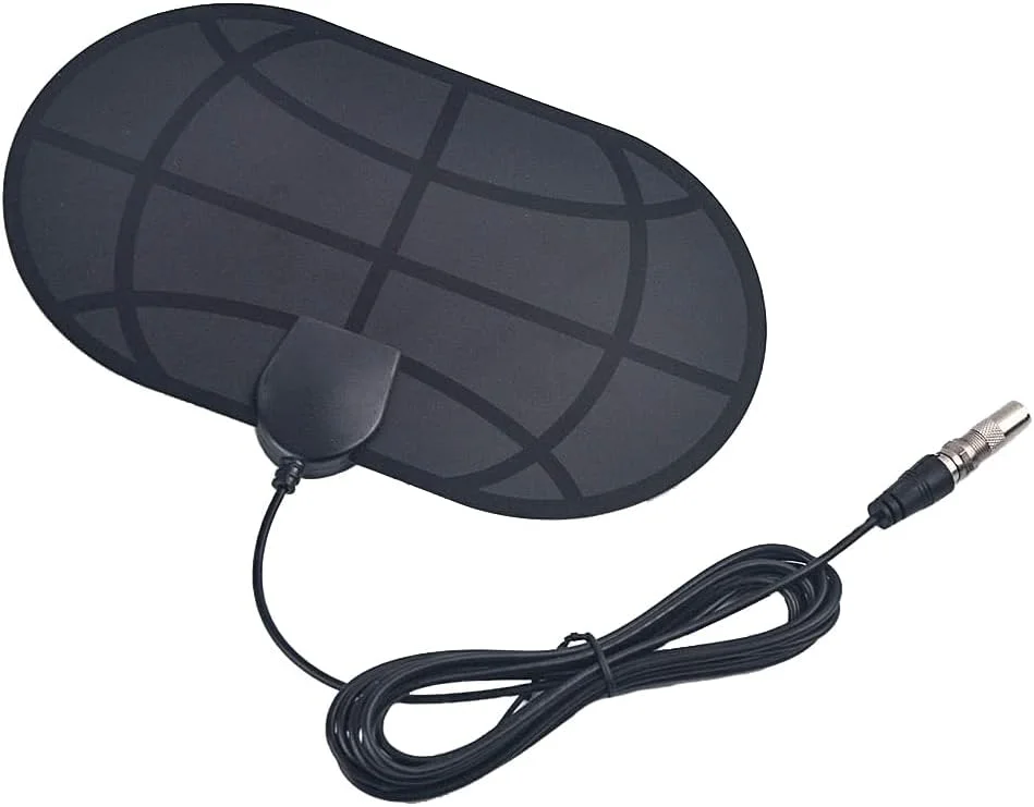 آنتن تلویزیون داخلی با آداپتور F-Type – محدوده پوشش بیش از 50 مایل، آنتن HDTV Freeview، پشتیبانی از 4K/1080P، دریافت کانال های محلی با کابل کواکسیال 3 متری