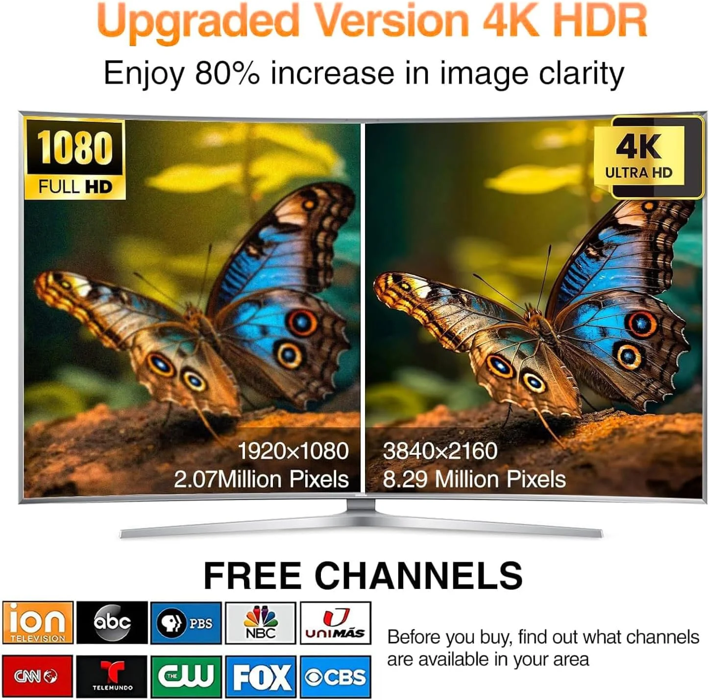 آنتن DVB-T/DVB-T2، نسخه بهبود یافته 2025، آنتن داخلی DVB-T و DVB-T2 با تقویت کننده، مناسب برای 4K 1080p و تمام دستگاه های تلویزیون، با پایه مغناطیسی و کابل 5 متری برای نصب آسان