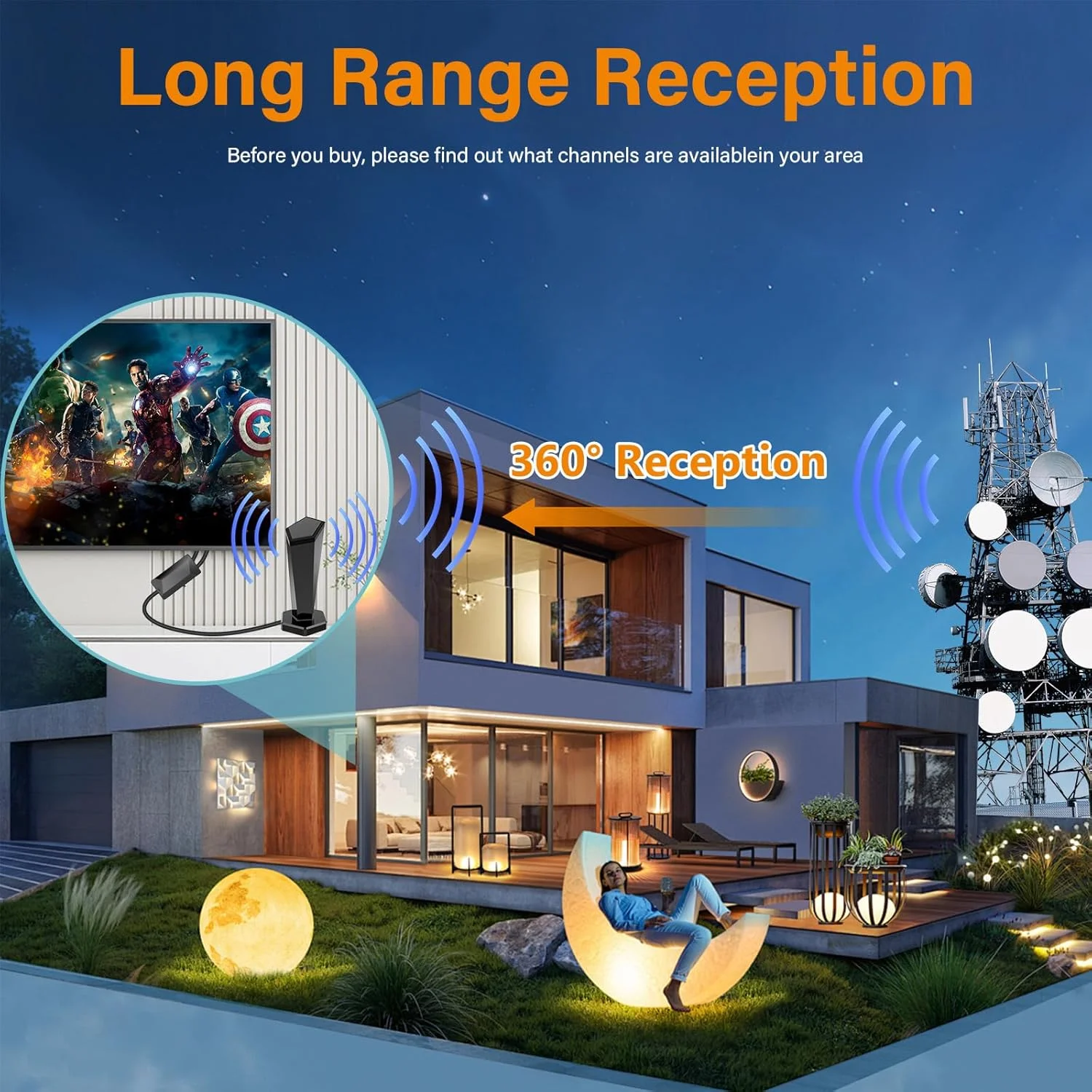 آنتن هوایی تلویزیون داخلی برای تلویزیون دیجیتال