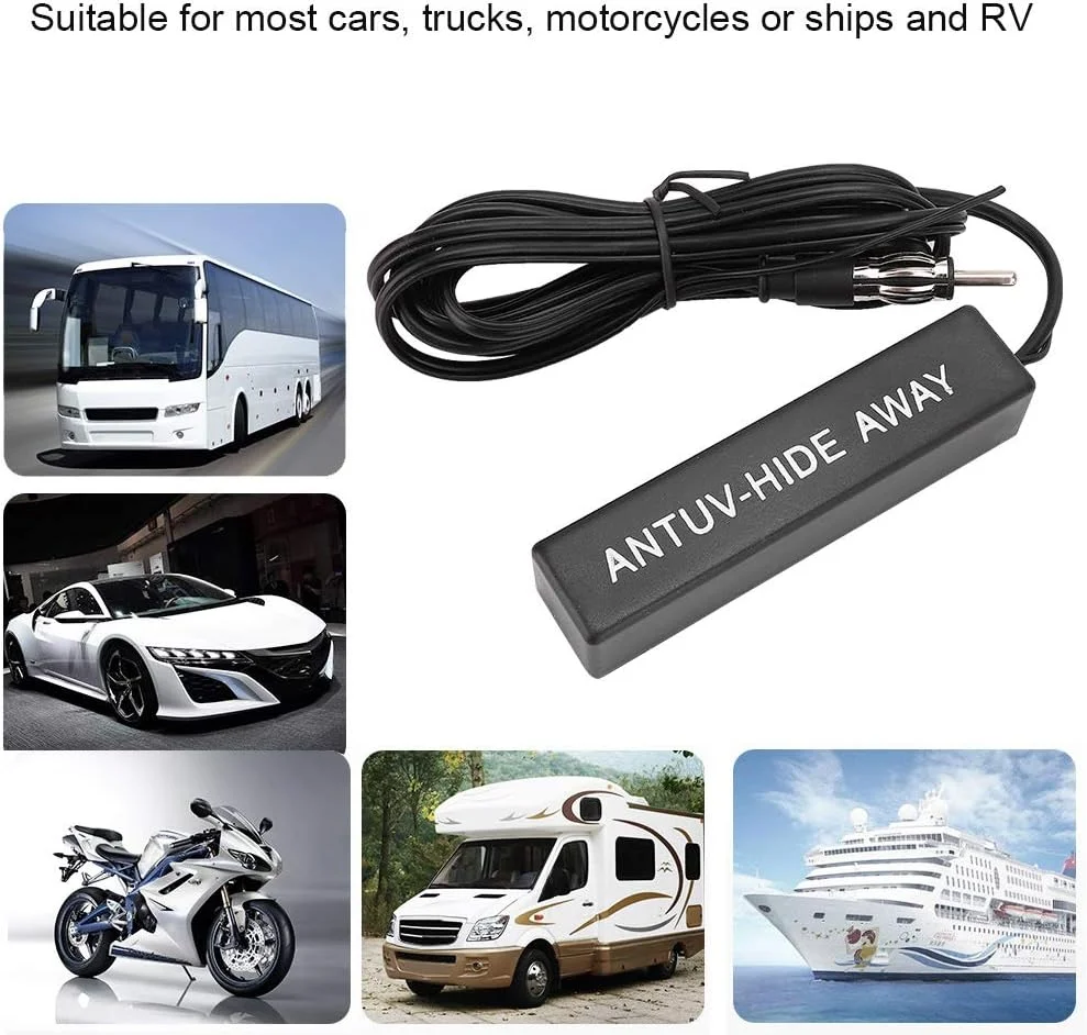 آنتن مخفی تقویت شده، آنتن مخفی تقویت شده رادیو AM/FM استریو الکترونیکی جهانی 12 ولت برای ماشین، کامیون، قایق، RV، SUV، رادیو استریو برای ماشین، کشتی، RV
