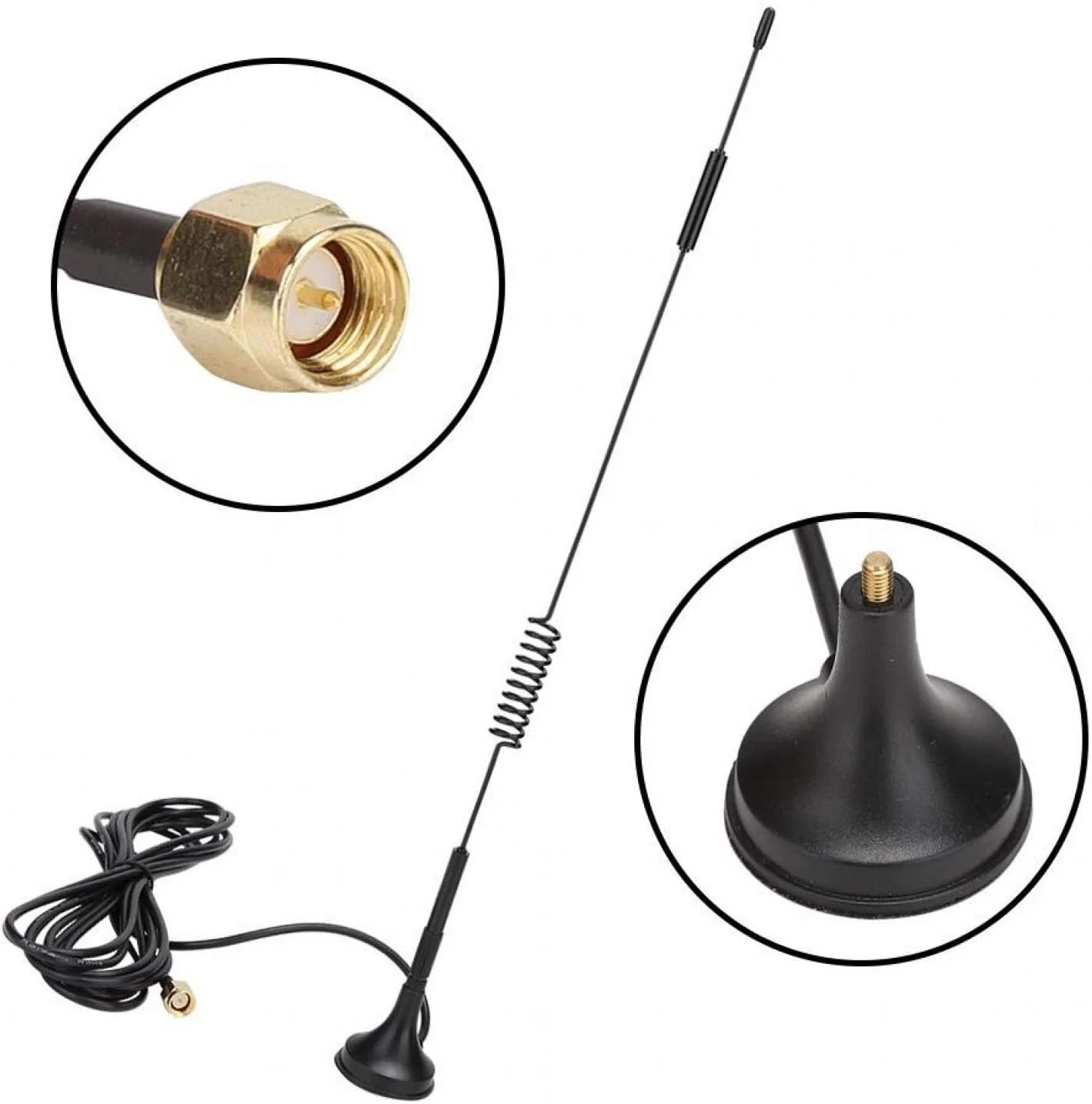 آنتن همه جهته سبک وزن با رابط روکش طلا، برای آنتن (SMA)