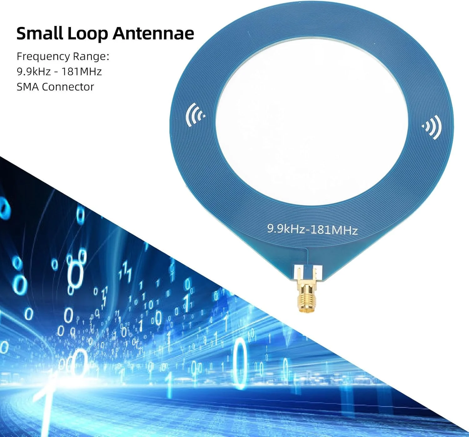 آنتن BB عمومی، کانکتور SMA PCB 9.9 کیلوهرتز تا 181 مگاهرتز نصب آسان برای سرگردانی (رزوه خارجی سوراخ داخلی)