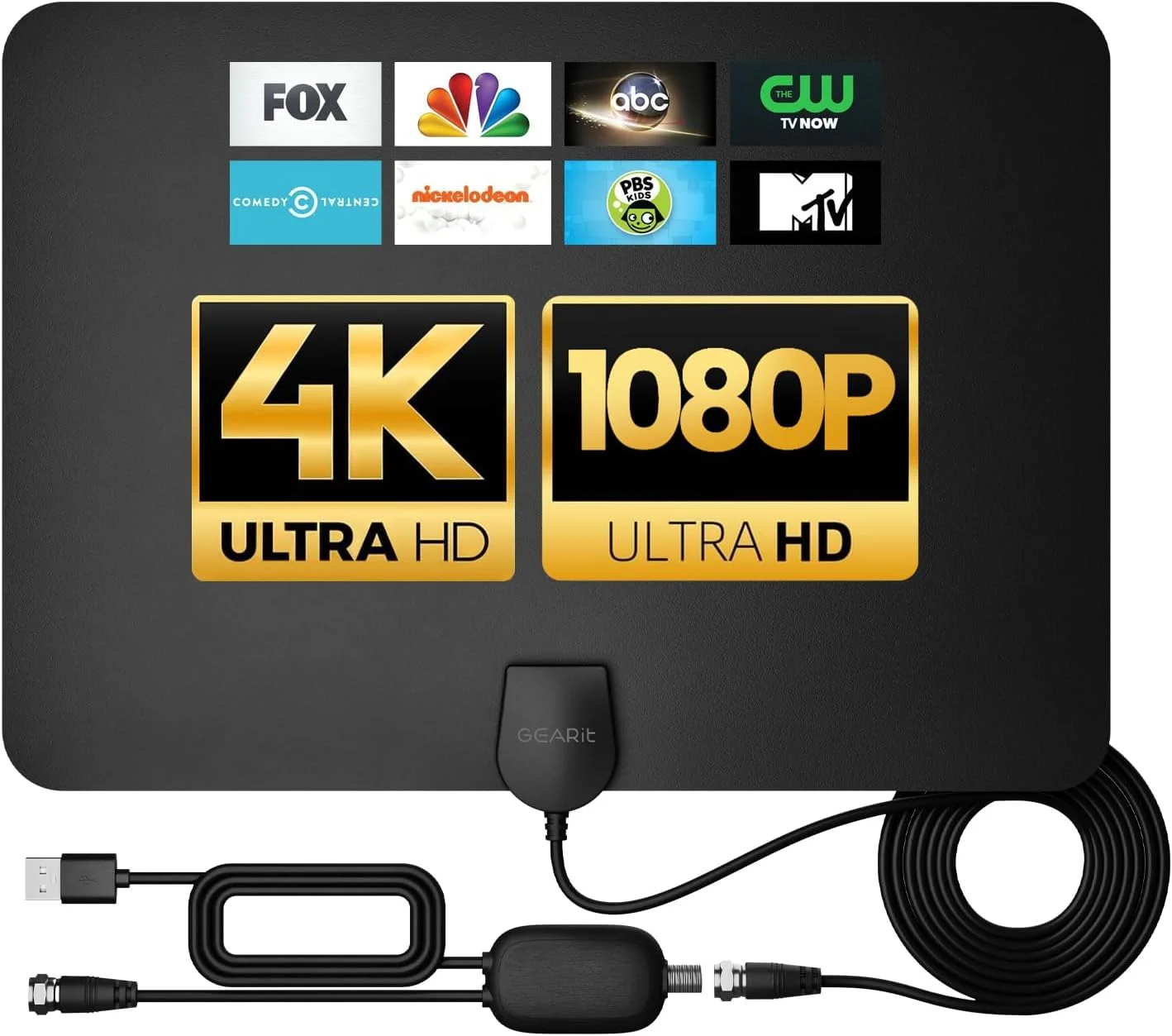 آنتن تلویزیون تخت با بهره بالا GEARit - آنتن تلویزیون HD داخلی دوربرد برای کانال های محلی - پشتیبانی از 4K 1080P - آنتن تلویزیون دیجیتال OTA با دریافت سیگنال همه جهته - کابل کواکسیال HDTV 9.8 فوت - مشکی آنتن تلویزیون تخت با بهره بالا GEARit - آنتن تلویزیون HD داخلی دوربرد برای کانال های محلی - پشتیبانی از 4K 1080P - آنتن تلویزیون دیجیتال OTA با دریافت سیگنال همه جهته - کابل کواکسیال HDTV 9.8 فوت - مشکی