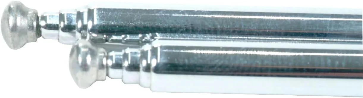 آنتن تلسکوپی 5 قسمتی Fohevers، 2 عددی، اتصال دهنده رزوه خارجی برای رادیو AM/FM، گیرنده استریو HD DAB سینمای خانگی