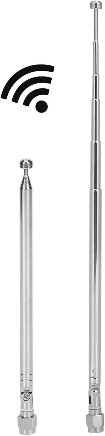 آنتن اسکنر رادیویی Fdit، تلسکوپی 6 قسمتی 40 مگاهرتز-6 گیگاهرتز فوق پهن باند SMA پلاگین برای LimeSDR برای HackRF زاویه چرخش قابل تنظیم آلیاژی