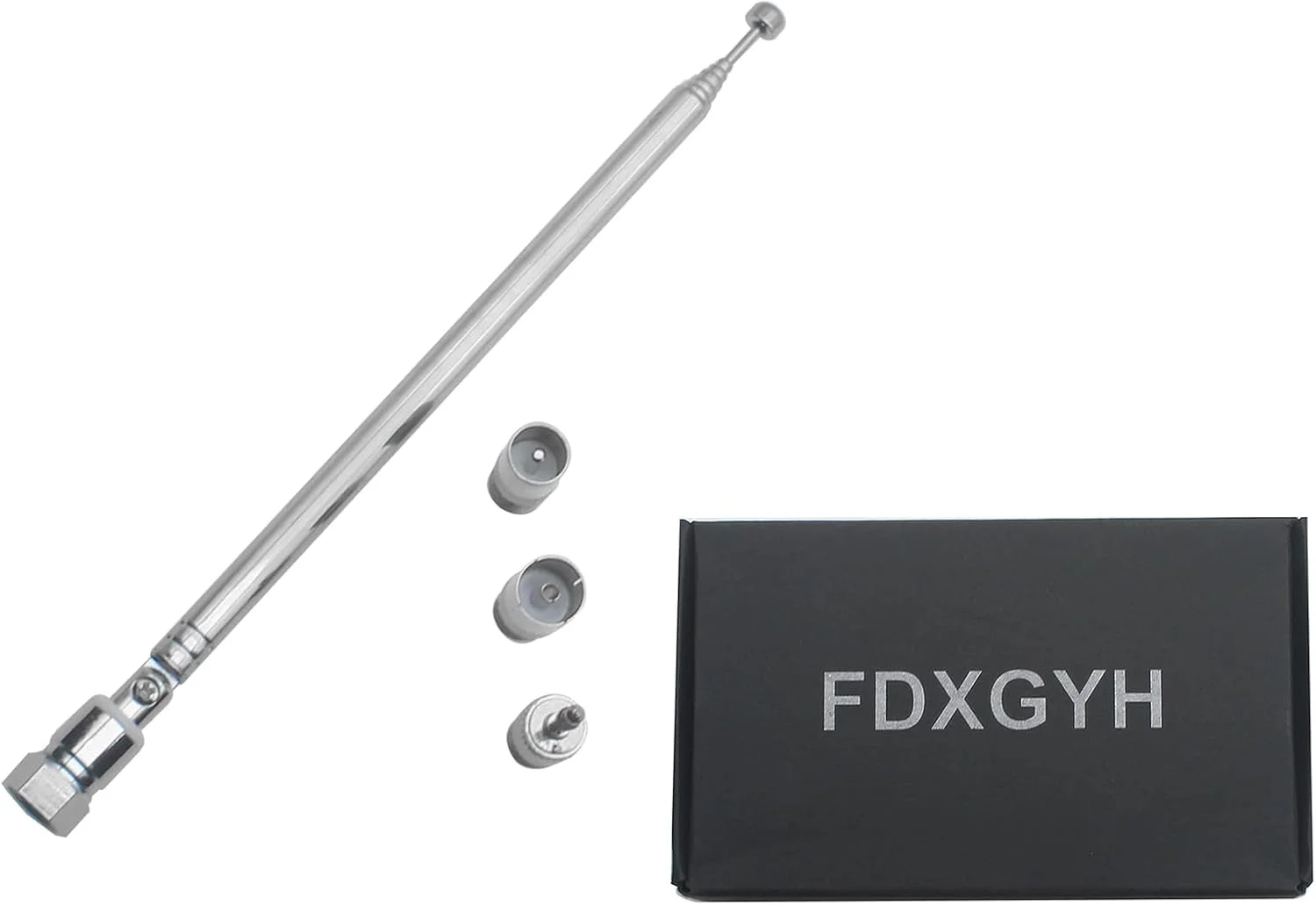آنتن رادیو FM تلسکوپی FDXGYH، آنتن داخلی 50 اهم با کانکتور نر نوع F به همراه 3 عدد آداپتور برای تلویزیون، رادیو AM/FM، سیستم صوتی HiFi AV آنتن رادیو FM تلسکوپی FDXGYH، آنتن داخلی 50 اهم با کانکتور نر نوع F به همراه 3 عدد آداپتور برای تلویزیون، رادیو AM/FM، سیستم صوتی HiFi AV
