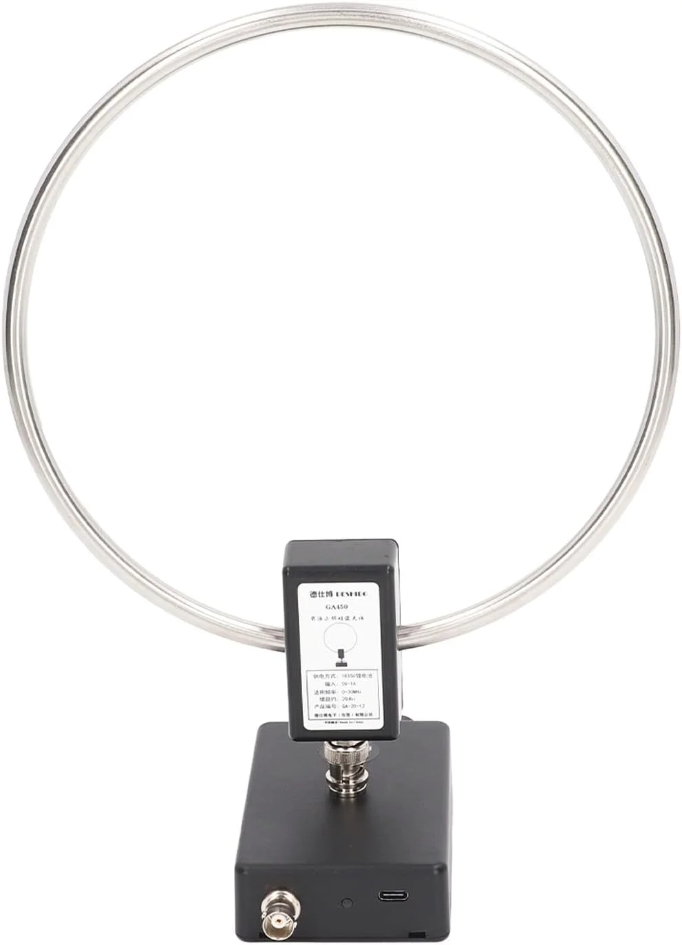 آنتن رادیویی موج کوتاه Fafeicy، آنتن حلقه ای استیل ضد زنگ برای دریافت رادیو در محیط داخلی، 3 مگاهرتز تا 30 مگاهرتز