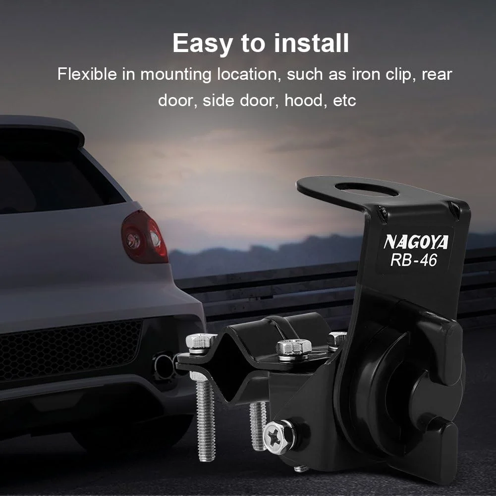 پایه آنتن موبایل قابل تنظیم 360 درجه Estink، استیل ضد زنگ، مشکی، 170 گرم، نصب آسان، شامل 1 پایه (آنتن شامل نمی شود)، برای فرستنده و گیرنده رادیویی دو طرفه خودرو