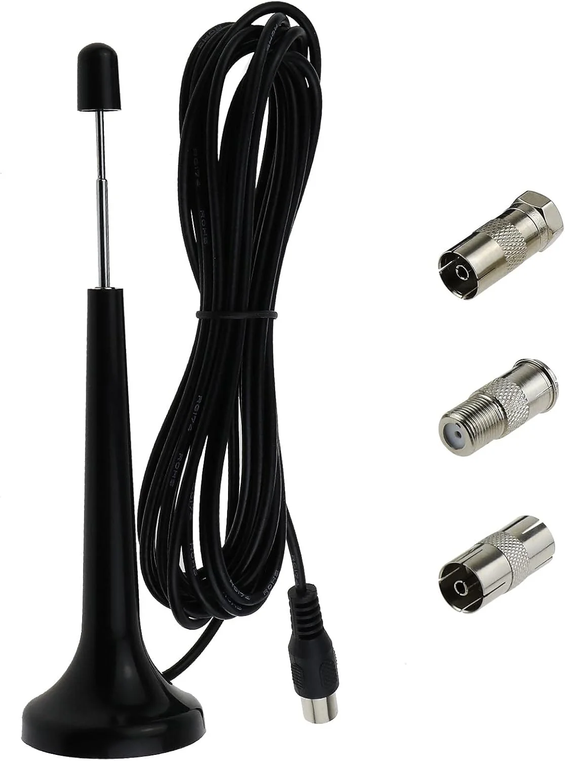 آنتن دیجیتال قابل حمل داخلی/خارجی ای‌مگ‌تک برای تلویزیون HD DVB-T و رادیو DAB با کابل 3.5 متری برای تیونر، استریو، آمپلی‌فایر، سیستم سینمای خانگی و رادیو ماشین