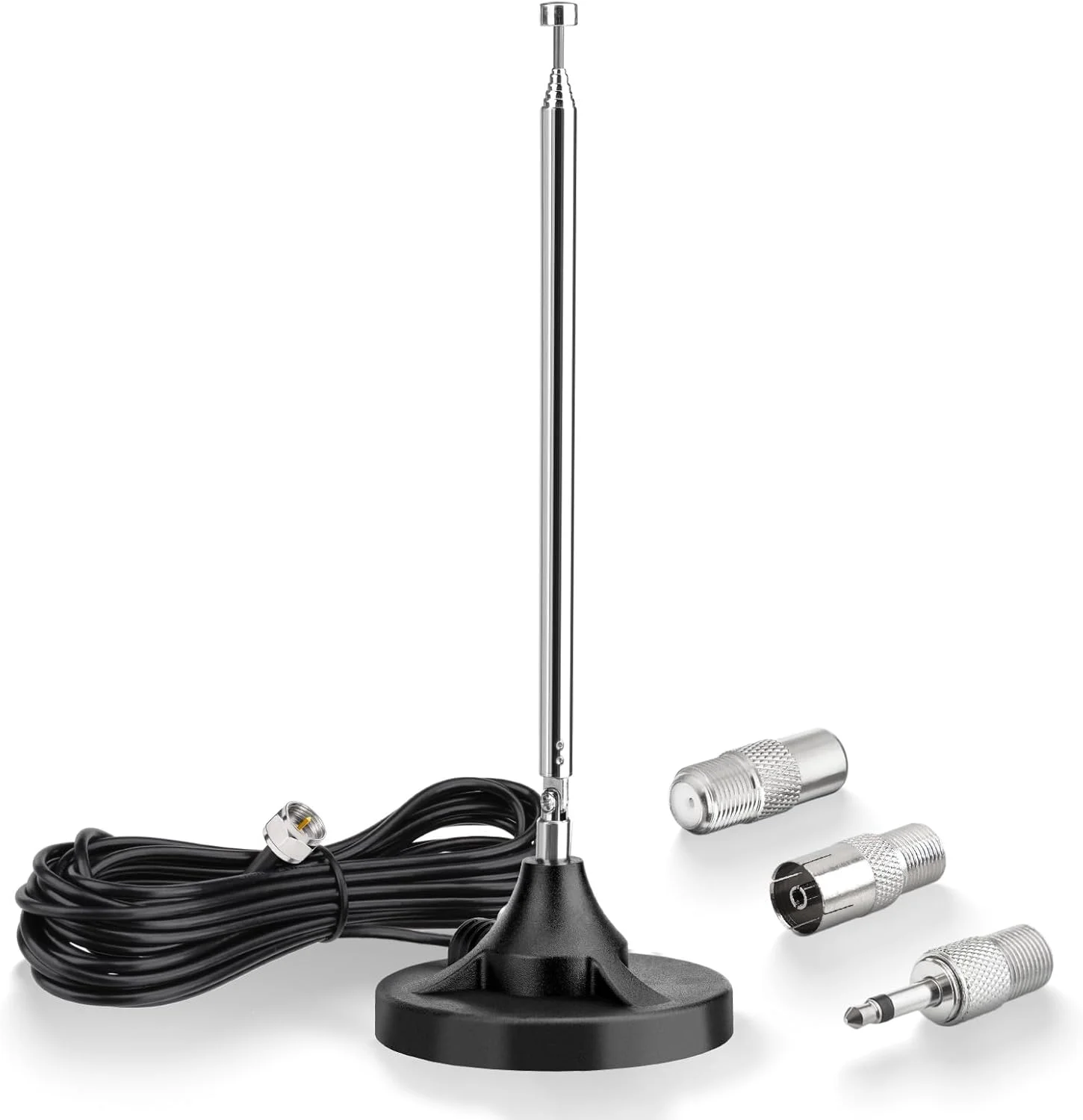 آنتن رادیویی FM هشت وود، آنتن تلسکوپی دیجیتال داخلی FM UKW، امپدانس 75 اهم با کابل افزایش طول پایه مغناطیسی برای رادیو DAB+، تیونر رادیویی FM، گیرنده استریو AV HiFi سونی پایونیر بوز