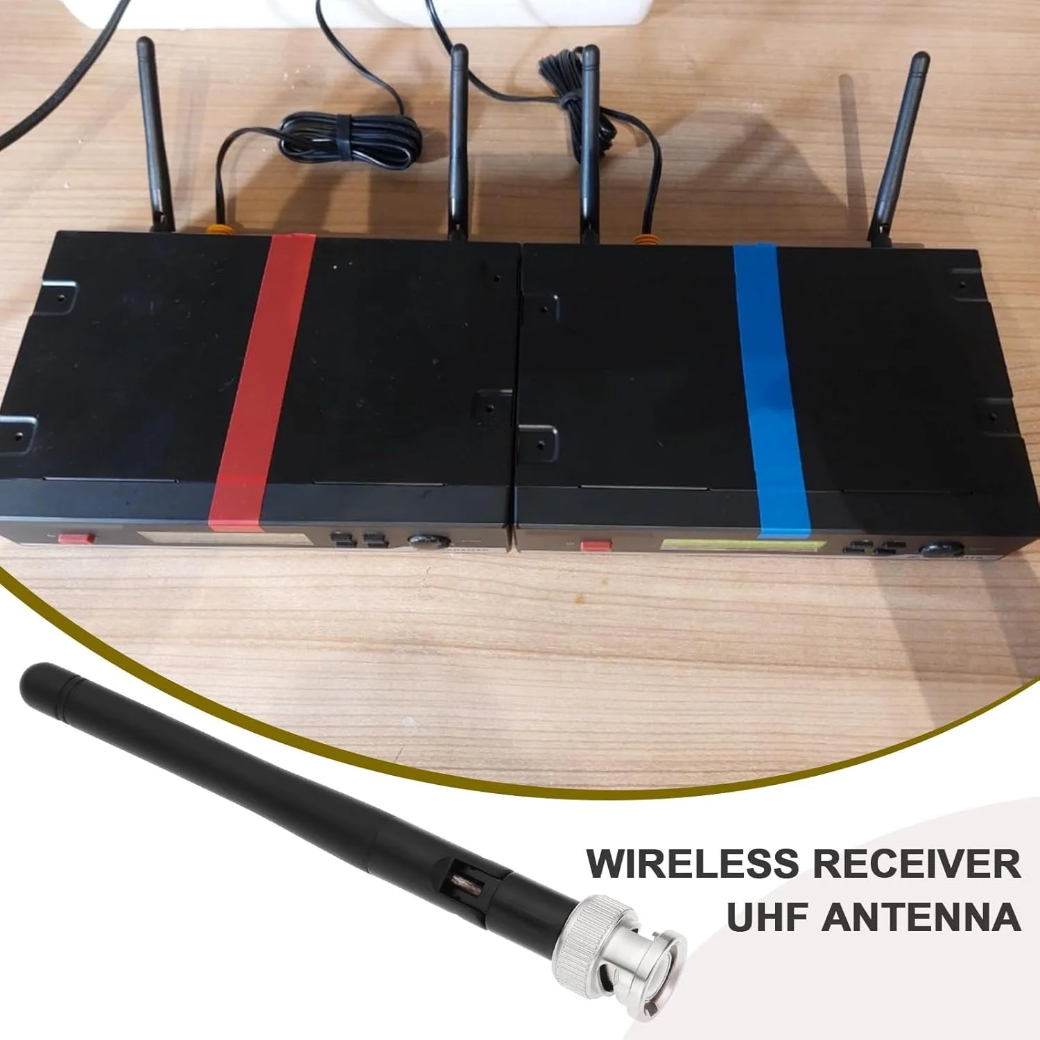 ECSiNG 2 عدد آنتن UHF مشکی ABS آنتن رادیویی میکروفون بی سیم سازگار با گیرنده Sennheiser EW100 EW300 EW500 G3 با اتصال BNC