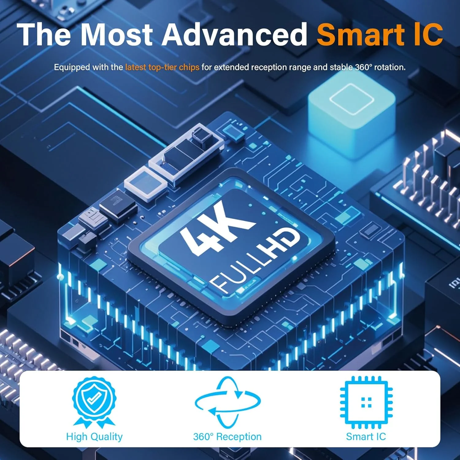 آنتن تلویزیون داخلی، طراحی جمع و جور با تقویت کننده دو مرحله ای داخلی، 360 درجه تمام جهته، گیرندگی از راه دور 420+ مایل، ایده آل برای Freeview HD، تلویزیون های هوشمند و پخش 4K Ultra HD