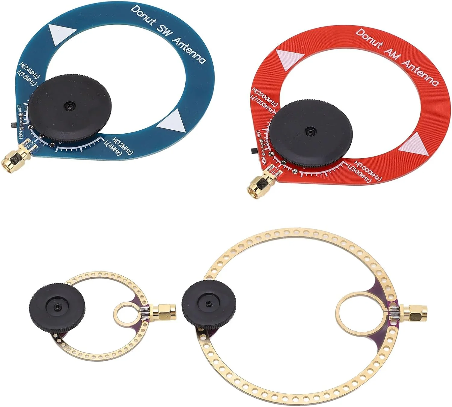 آنتن حلقوی مینی فرستنده گیرنده Elprico، تقویت کننده سیگنال سبک وزن UHF VHF AM SW، بهبود عملکرد شنیداری موج کوتاه، جنس PCB (4 عدد)