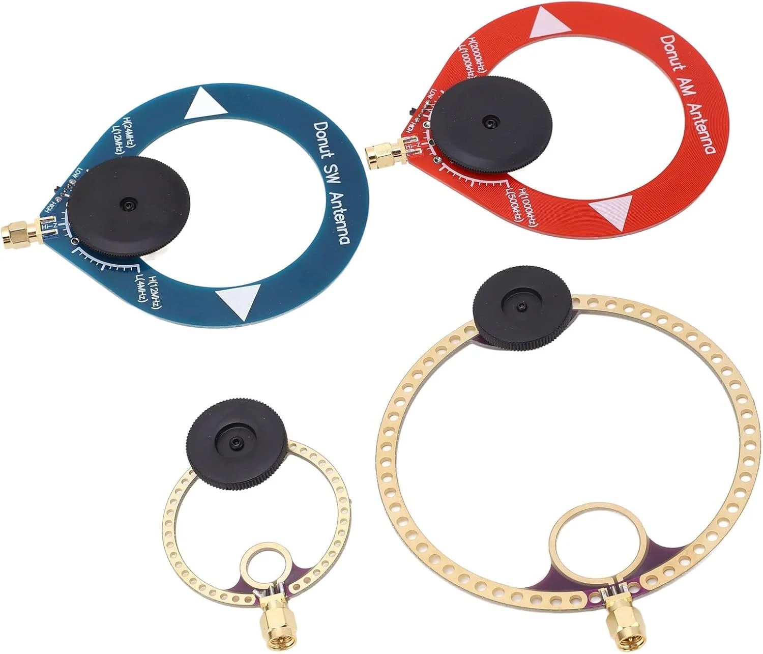 آنتن حلقوی مینی فرستنده گیرنده Elprico، تقویت کننده سیگنال سبک وزن UHF VHF AM SW، بهبود عملکرد شنیداری موج کوتاه، جنس PCB (4 عدد)