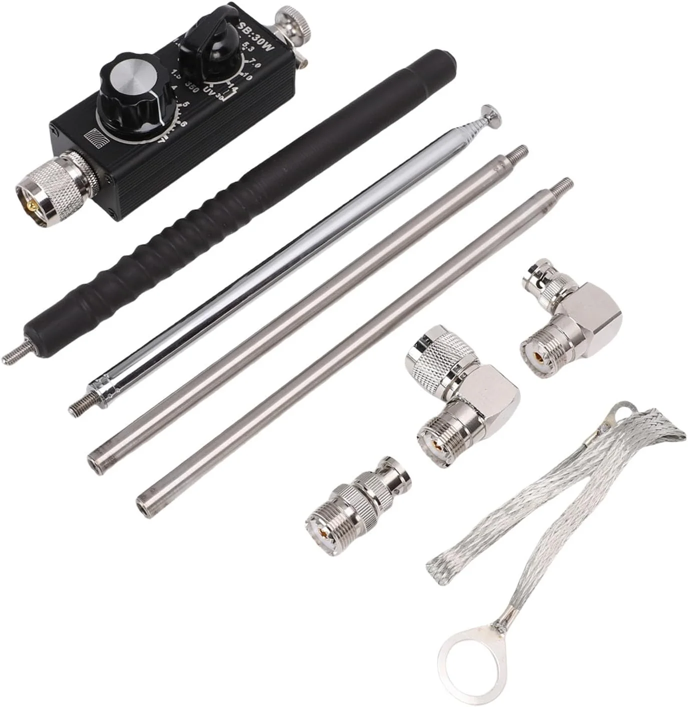 آنتن QRP فاباتر مینی 30W آلیاژ آلومینیوم فولادی برای ارتباطات چند باندی قابل حمل و آسان برای استفاده در فعالیت های داخلی و خارجی