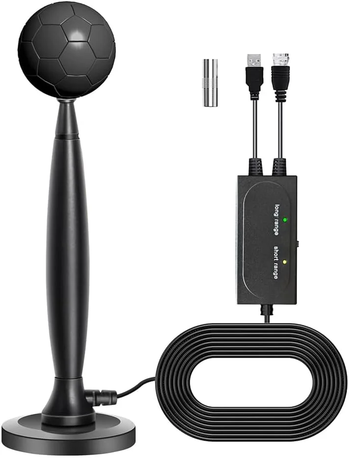 آنتن تلویزیون داخلی DollaTek Rewave - آنتن دیجیتال داخلی Freeview با سیگنال قوی، 360 درجه و برد 980+ مایل، پشتیبانی از رادیو FM/UHF/DAB / 4K / 1080P