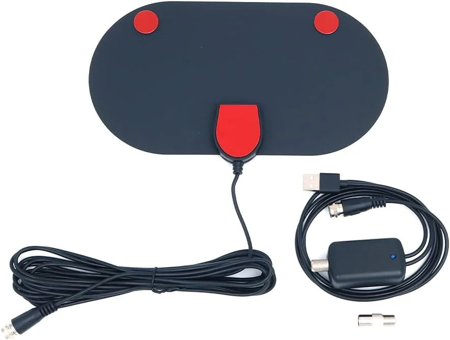 آنتن تلویزیون دیجیتال HD تقویت شده DollaTek، برد تا 160 کیلومتر، پشتیبانی از 4K 1080p - تقویت کننده سیگنال هوشمند داخلی، پشتیبانی از کانال های محلی رایگان