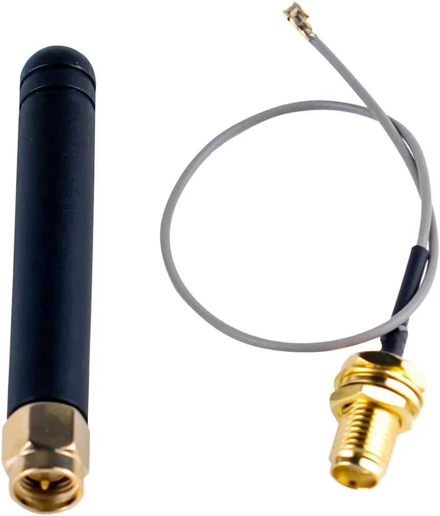 آنتن 6 عددی 915MHz Lora با کابل U.FL IPEX به SMA مادگی، آنتن 2DBI Gain برای برد Lora، ماژول Wifi Lora32u4 II Lora32 IoT