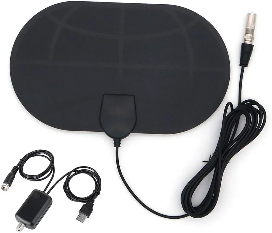 آنتن تلویزیون دیجیتال کوچک با برد 50 مایل، تقویت کننده سیگنال F-TV سازگار، آنتن داخلی HDTV 4K DVB-T2 ATSC