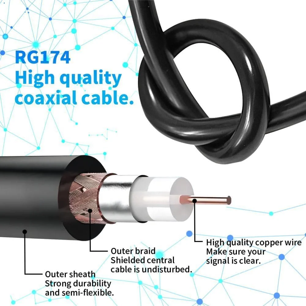 آنتن تلویزیون دیجیتال داخلی - آنتن دیجیتال HDTV با تقویت کننده سیگنال، پشتیبانی از 1080P، آنتن تلویزیون با برد گیرندگی بیش از 360 مایل، شامل کابل کواکسیال 5 متری