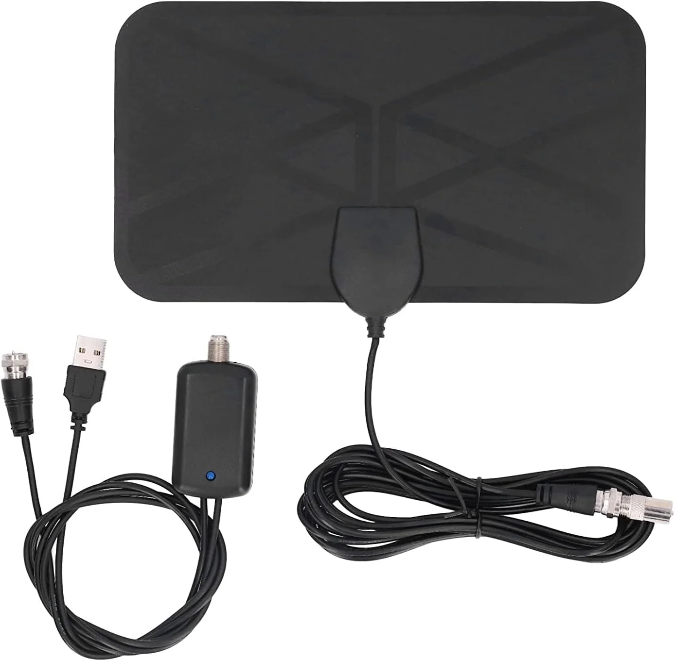 آنتن تلویزیون دیجیتال، آنتن داخلی زمینی HD 4K 1080P، تقویت کننده 25DBI با نصب چسبی مدل KJ‑036