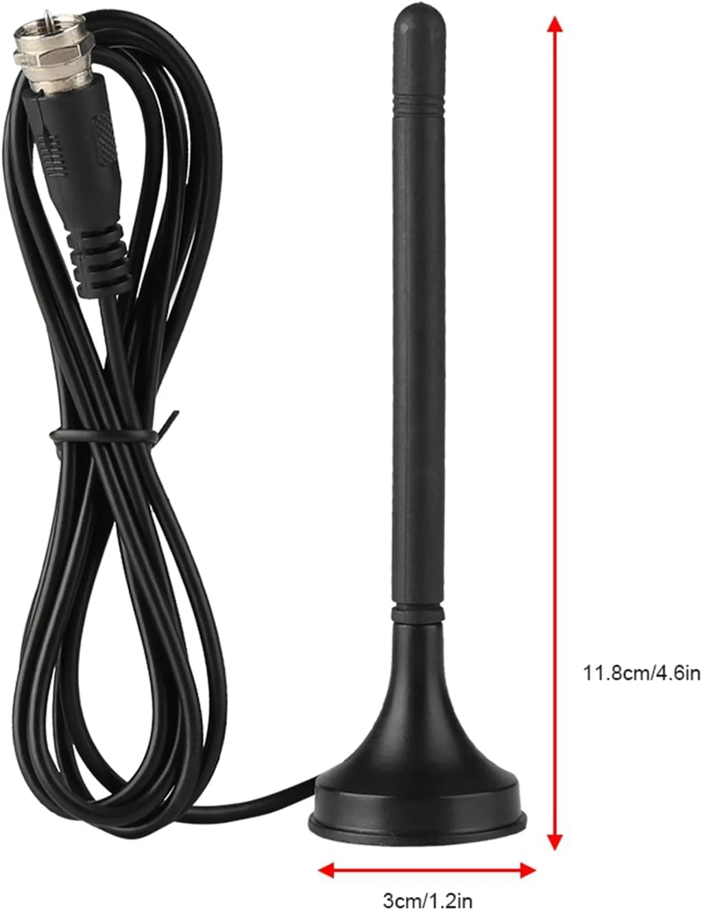 آنتن دیجیتال، آنتن داخلی خودرو HDTV دیجیتال DVB-T باند دوگانه UHF/VHF با پایه مغناطیسی 10DB