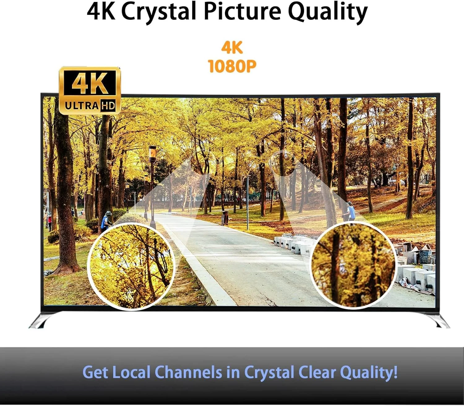 آنتن تلویزیون دیجیتال 4K 1080p، آنتن دیجیتال تلویزیون HD با تقویت کننده سیگنال، آنتن دیجیتال پشتیبانی شده تلویزیون هوشمند، آنتن تلویزیون کانال محلی رایگان برای تلویزیون هوشمند و همه تلویزیون های قدیمی - کابل 16 فوتی تقویت کننده سیگنال