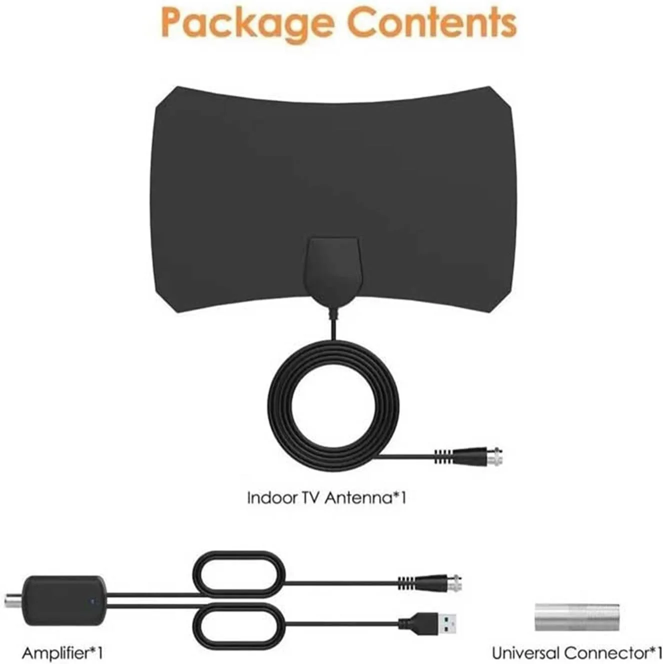 آنتن تلویزیون دیجیتال HD 1080p تقویت شده با برد 80 مایل برای استفاده در داخل خانه، جمع و جور، نازک، قابل حمل، جنس TPE آنتن تلویزیون دیجیتال HD 1080p تقویت شده با برد 80 مایل برای استفاده در داخل خانه، جمع و جور، نازک، قابل حمل، جنس TPE