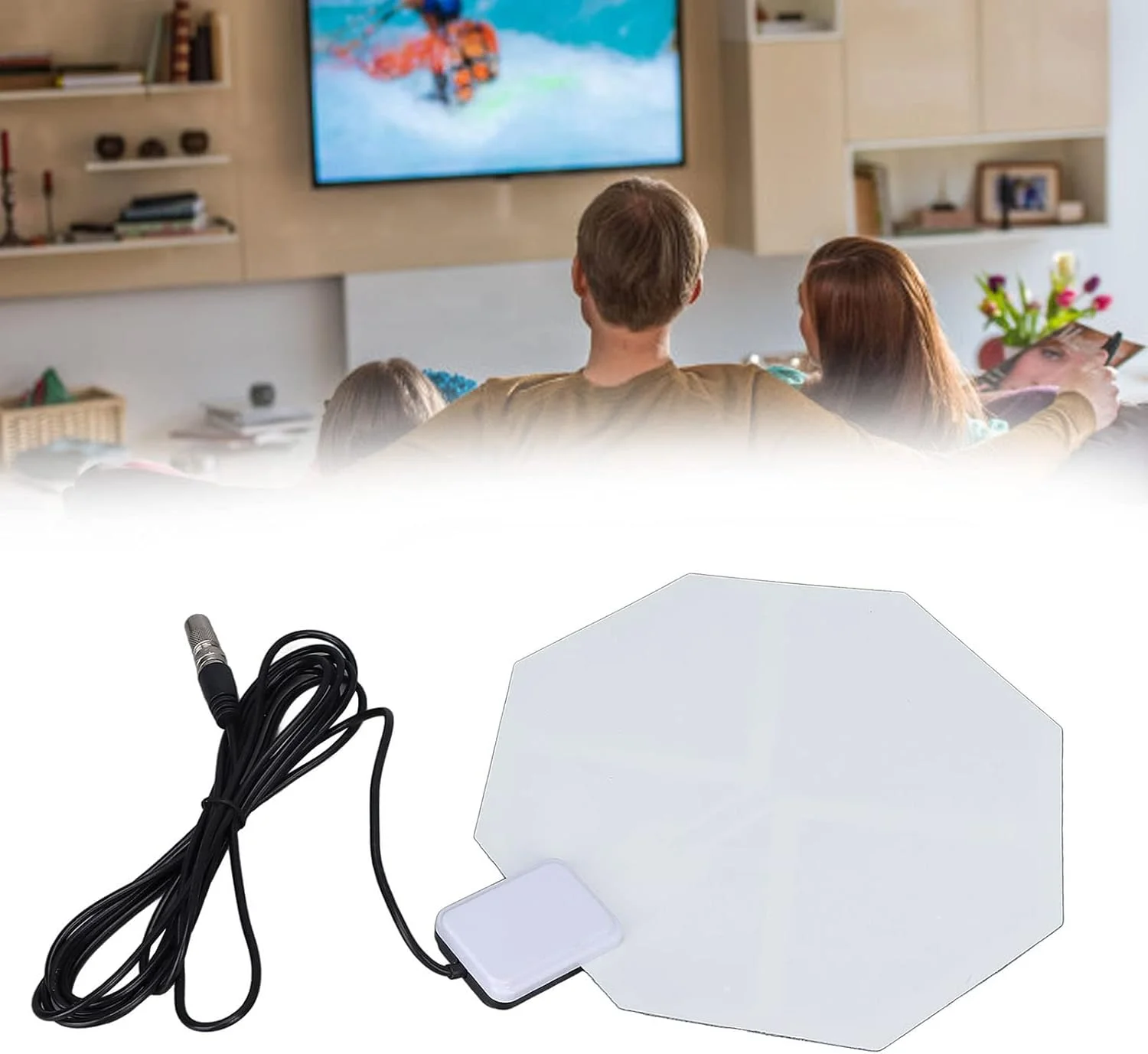 آنتن تلویزیون دیجیتال تخت، 5DBLAN-1038 آنتن داخلی دیجیتال HDTV فرمت FMALEUHF برای