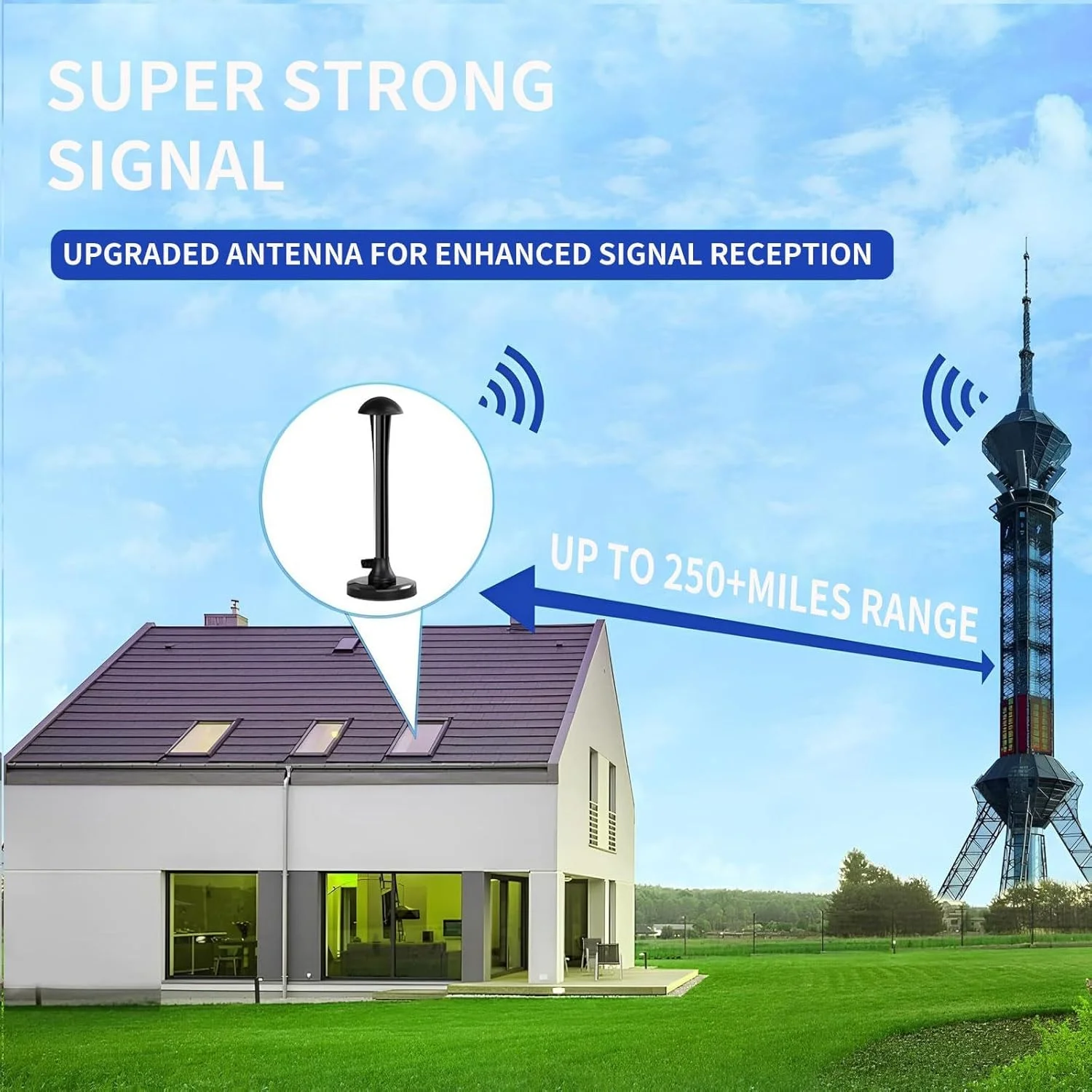 آنتن تلویزیون، آنتن دیجیتال HD کوچک داخلی/خارجی، پایه مغناطیسی قوی، آنتن گیرنده 360 درجه و برد بلند 250+ مایل، پشتیبانی از 4K 1080p با تقویت کننده سیگنال، کابل بلند 16.4 فوت آنتن تلویزیون، آنتن دیجیتال HD کوچک داخلی/خارجی، پایه مغناطیسی قوی، آنتن گیرنده 360 درجه و برد بلند 250+ مایل، پشتیبانی از 4K 1080p با تقویت کننده سیگنال، کابل بلند 16.4 فوت